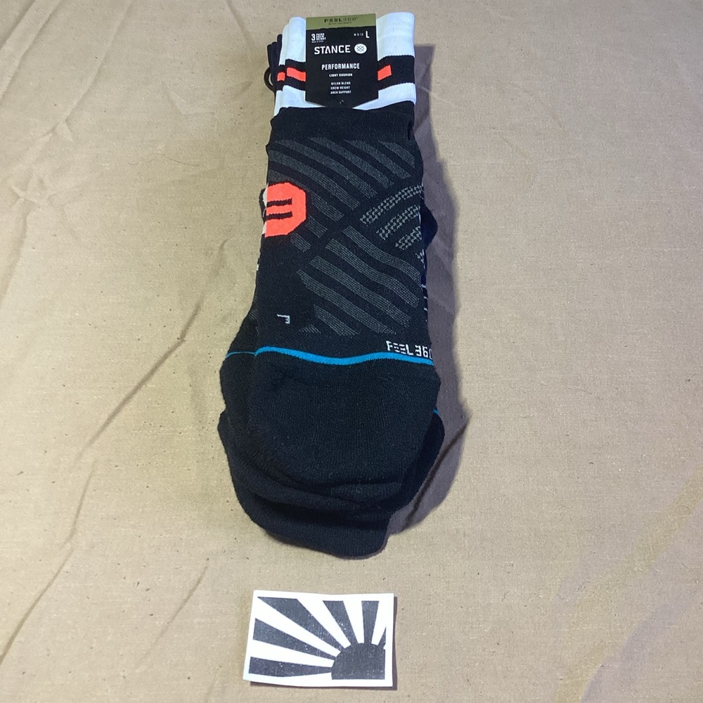 Stance Performance Light Cushion Crew Height Duration 3 Pack Multi M: 9-13 L